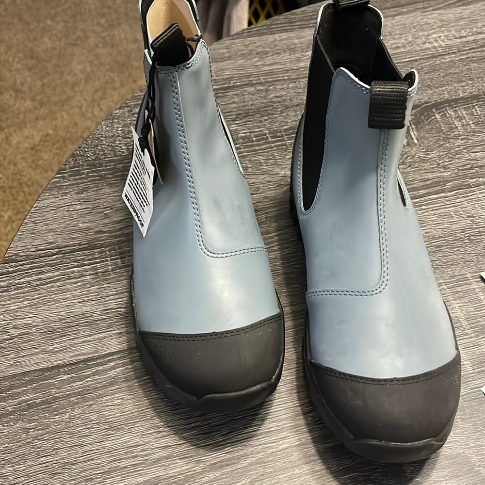 Woden rain boots